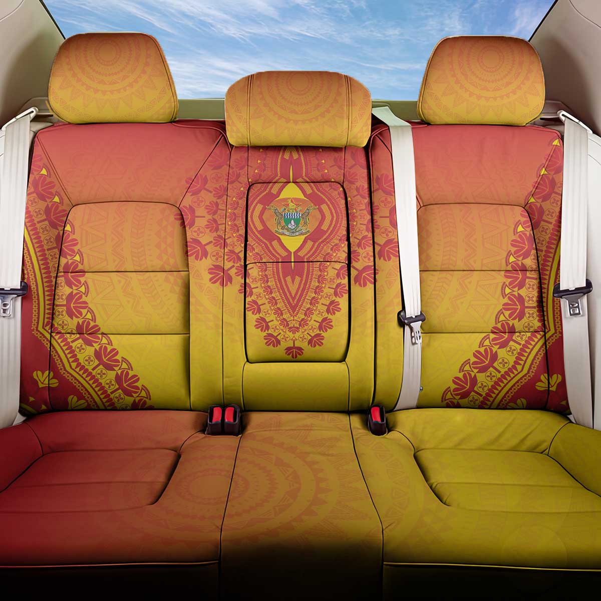 Zimbabwe African Dashiki Back Car Seat Cover - Wonder Print Shop