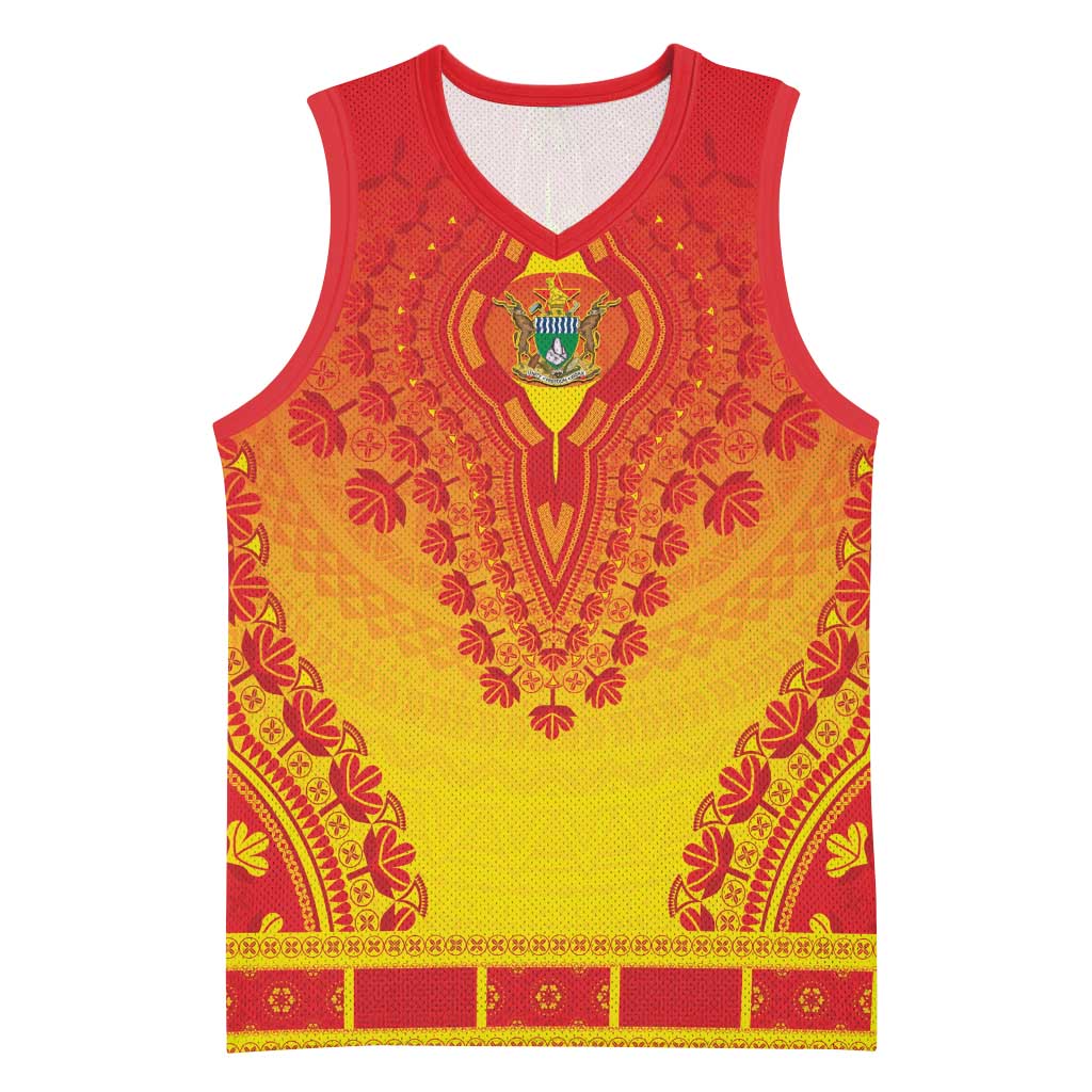 Personalized Zimbabwe African Dashiki Basketball Jersey - Wonder Print Shop