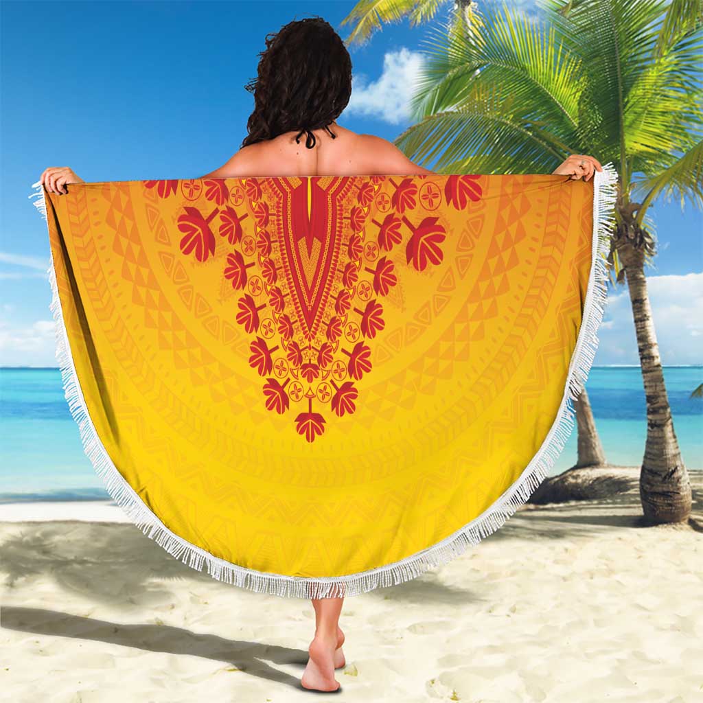 Zimbabwe African Dashiki Beach Blanket - Wonder Print Shop