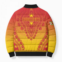 Personalized Zimbabwe African Dashiki Bomber Puffer Jacket - Wonder Print Shop