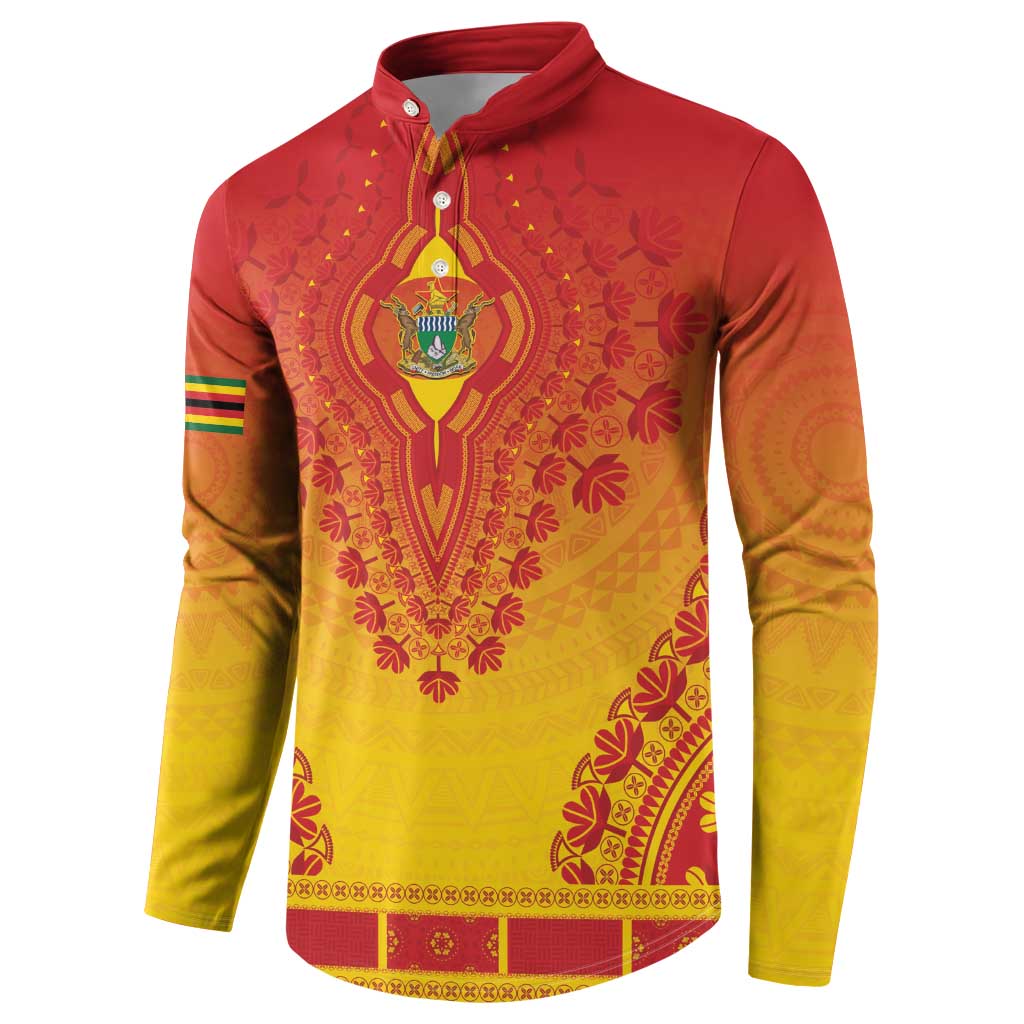 Personalized Zimbabwe African Dashiki Button Sweatshirt - Wonder Print Shop