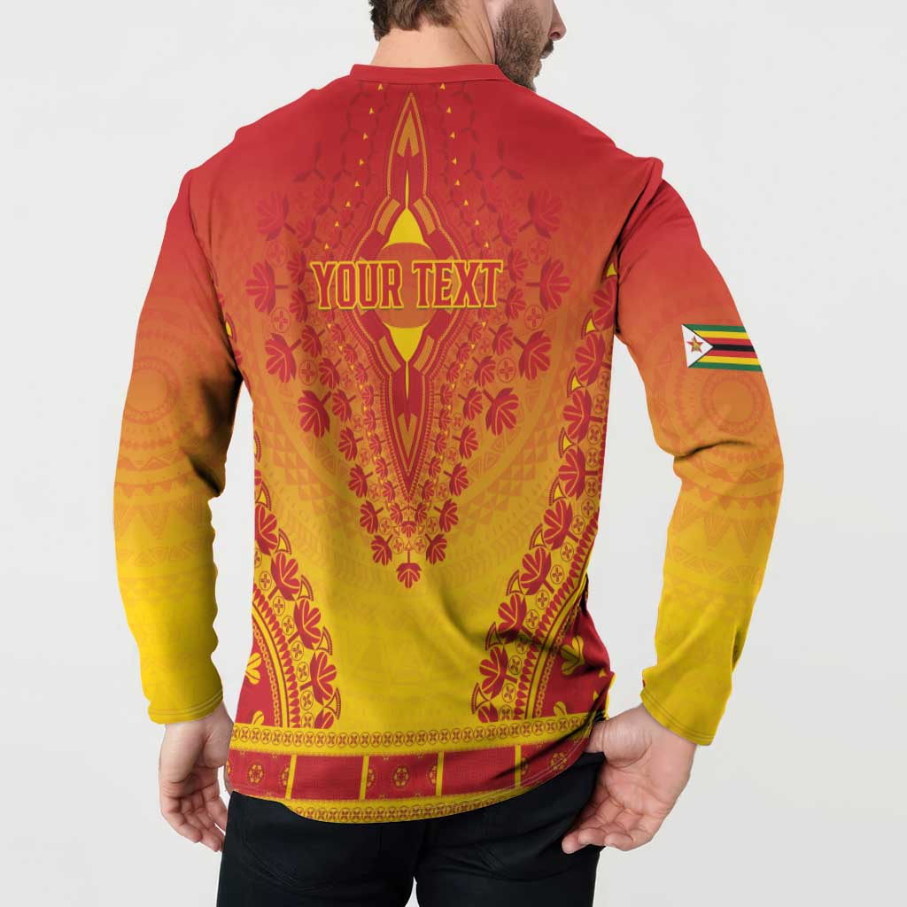 Personalized Zimbabwe African Dashiki Button Sweatshirt - Wonder Print Shop