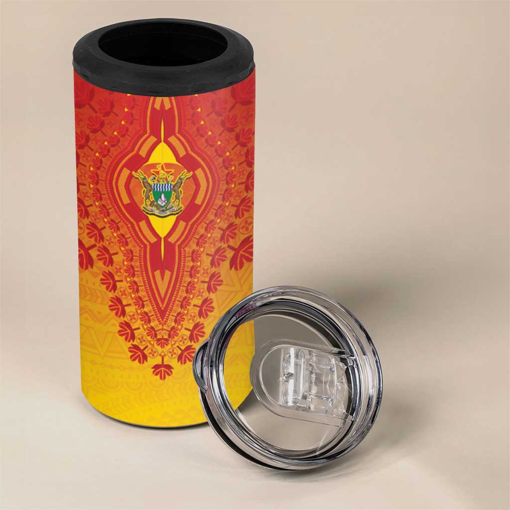 Personalized Zimbabwe African Dashiki 4 in 1 Can Cooler Tumbler - Wonder Print Shop