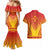 Personalized Zimbabwe African Dashiki Couples Matching Mermaid Dress and Hawaiian Shirt - Wonder Print Shop