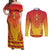 Personalized Zimbabwe African Dashiki Couples Matching Off Shoulder Maxi Dress and Long Sleeve Button Shirt - Wonder Print Shop