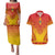 Personalized Zimbabwe African Dashiki Couples Matching Puletasi and Hawaiian Shirt - Wonder Print Shop