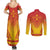 Personalized Zimbabwe African Dashiki Couples Matching Summer Maxi Dress and Long Sleeve Button Shirt - Wonder Print Shop