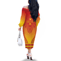 Personalized Zimbabwe African Dashiki Family Matching Off The Shoulder Long Sleeve Dress and Hawaiian Shirt - Wonder Print Shop