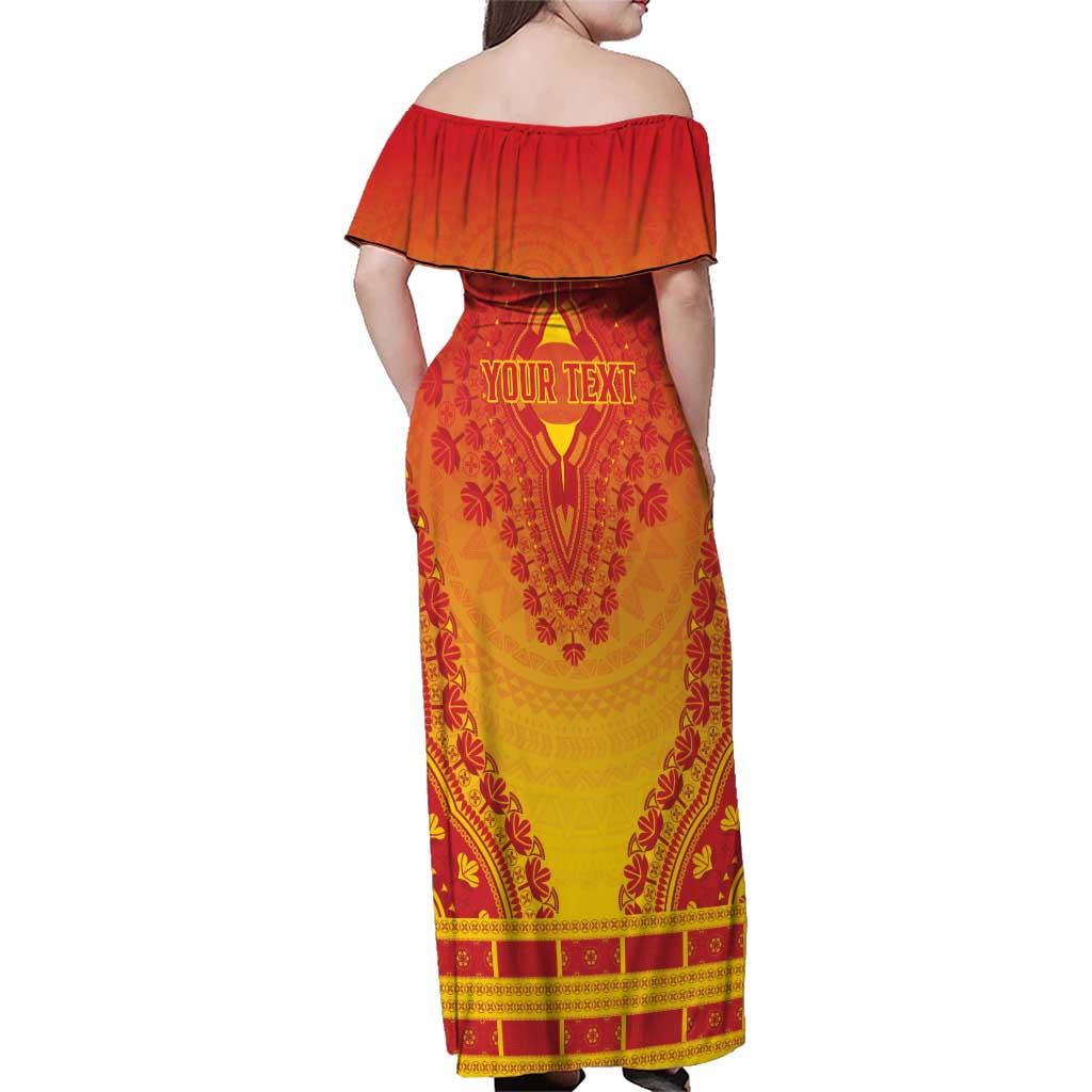 Personalized Zimbabwe African Dashiki Family Matching Off Shoulder Maxi Dress and Hawaiian Shirt - Wonder Print Shop