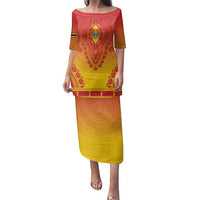 Personalized Zimbabwe African Dashiki Family Matching Puletasi and Hawaiian Shirt - Wonder Print Shop