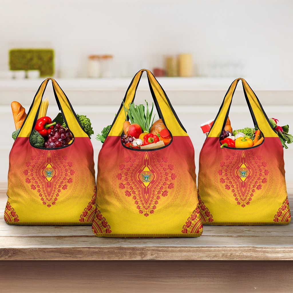 Zimbabwe African Dashiki Grocery Bag - Wonder Print Shop