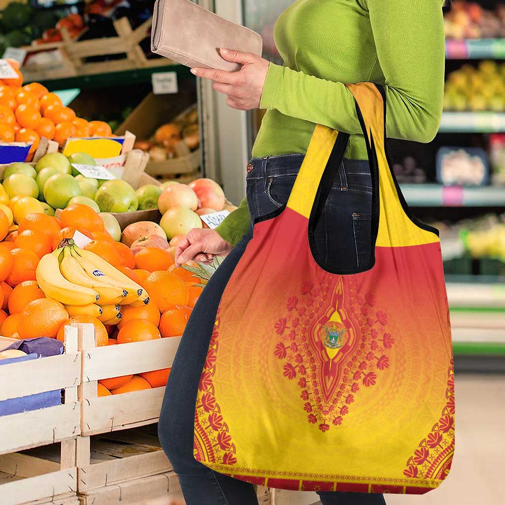 Zimbabwe African Dashiki Grocery Bag - Wonder Print Shop