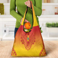Zimbabwe African Dashiki Grocery Bag - Wonder Print Shop