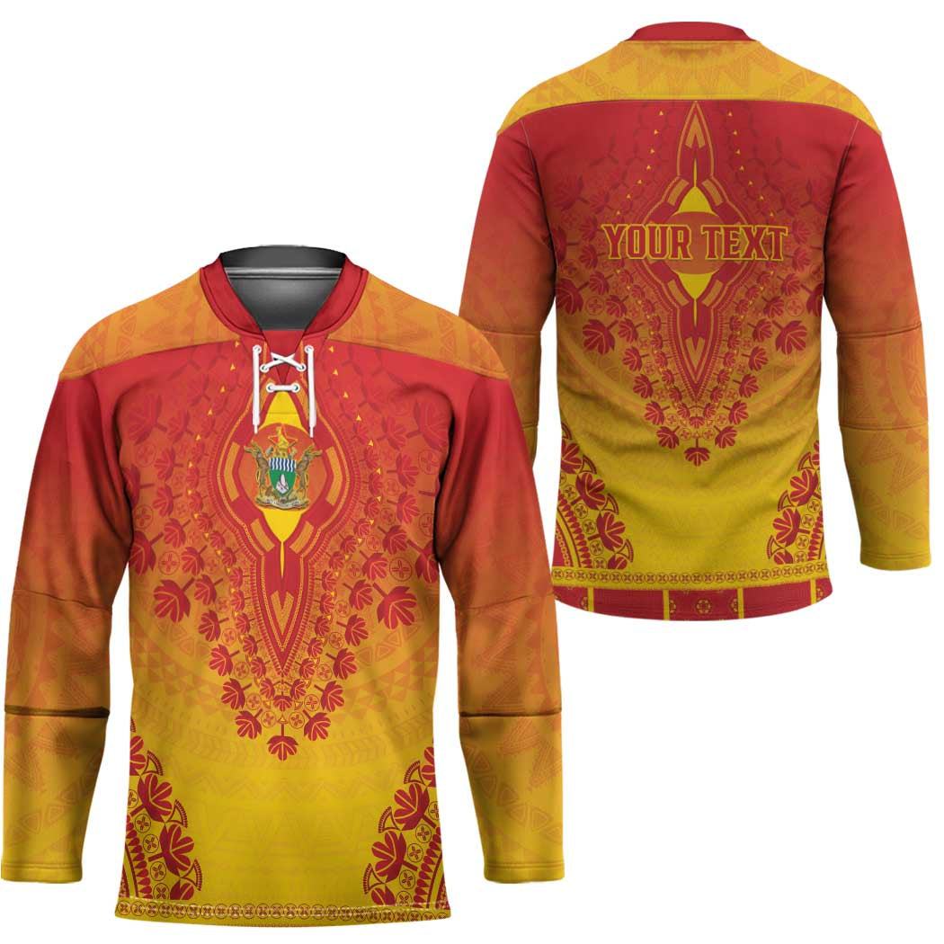 Personalized Zimbabwe African Dashiki Hockey Jersey - Wonder Print Shop