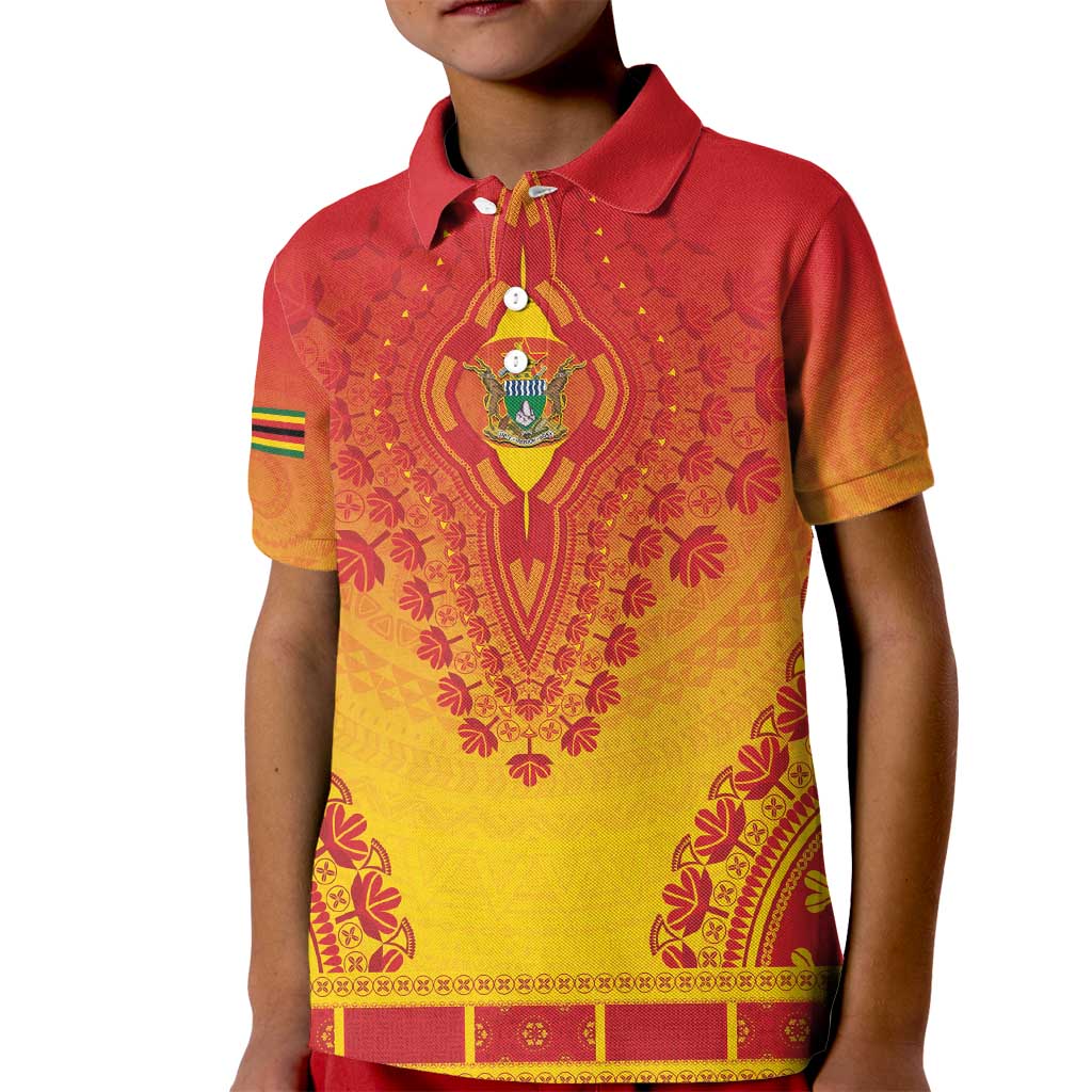 Personalized Zimbabwe African Dashiki Kid Polo Shirt - Wonder Print Shop
