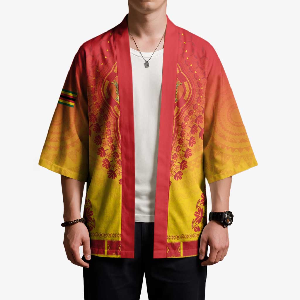 Personalized Zimbabwe African Dashiki Kimono - Wonder Print Shop