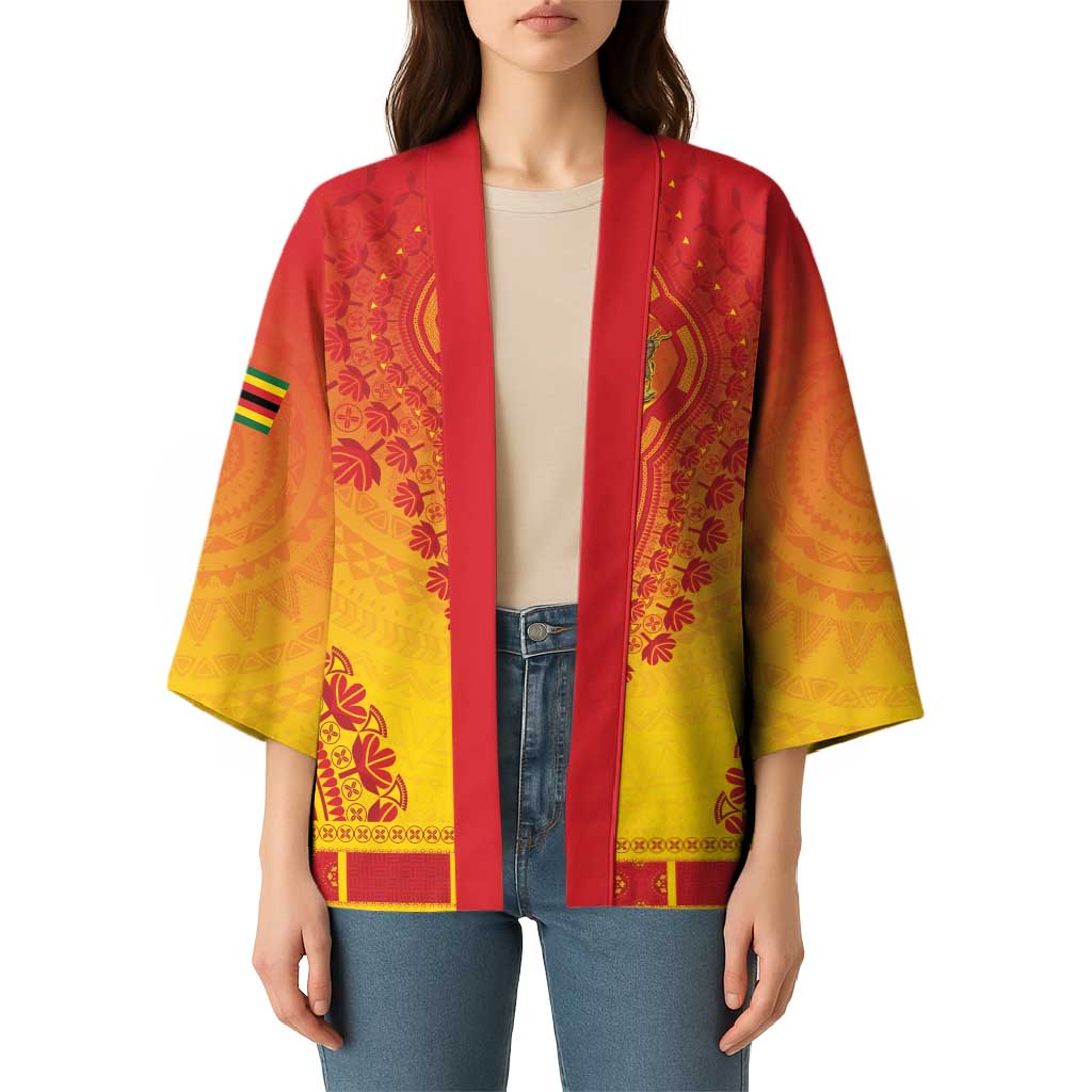 Personalized Zimbabwe African Dashiki Kimono - Wonder Print Shop