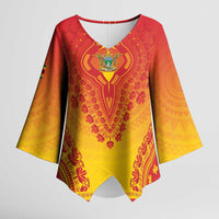 Personalized Zimbabwe African Dashiki Kimono Sleeve Blouse - Wonder Print Shop