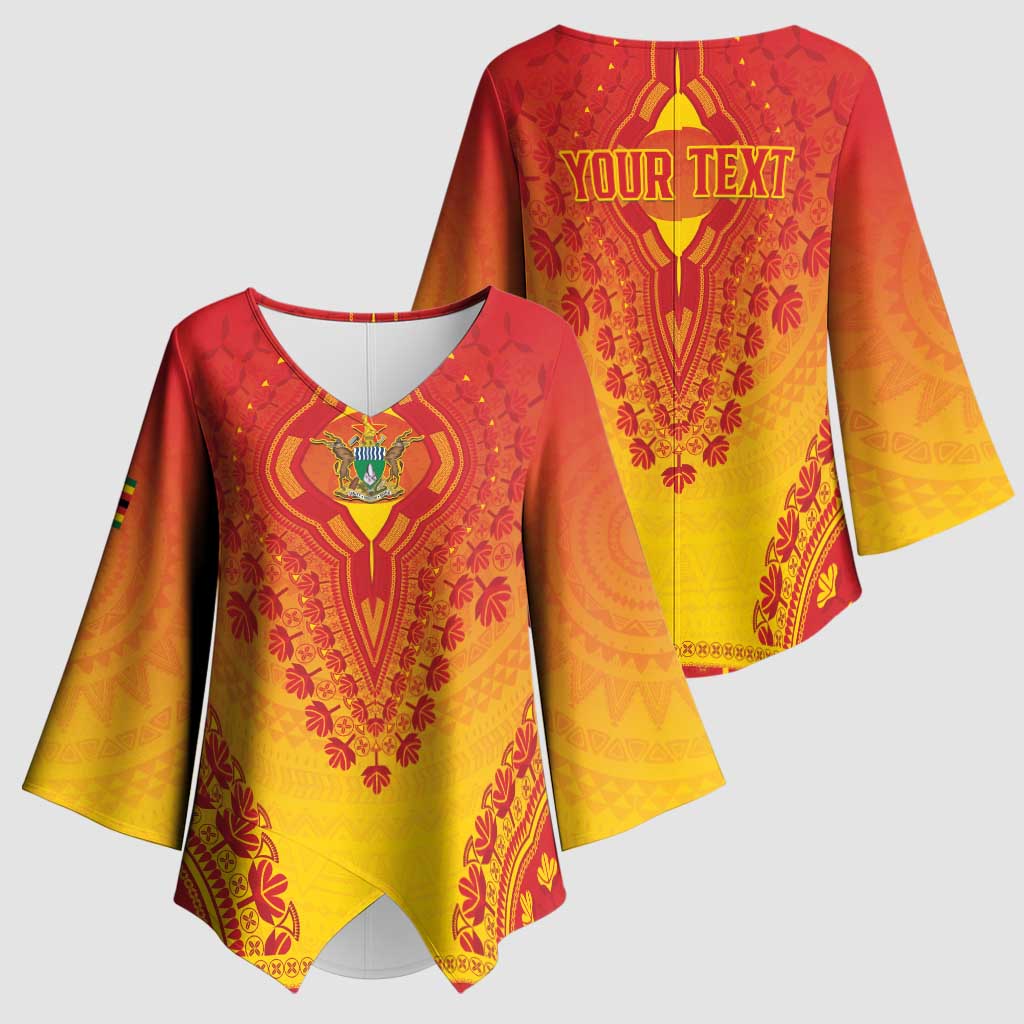 Personalized Zimbabwe African Dashiki Kimono Sleeve Blouse - Wonder Print Shop