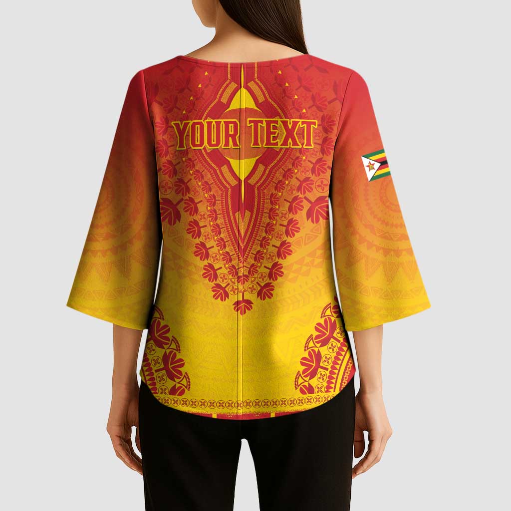 Personalized Zimbabwe African Dashiki Kimono Sleeve Blouse - Wonder Print Shop