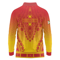 Personalized Zimbabwe African Dashiki Long Sleeve Polo Shirt - Wonder Print Shop