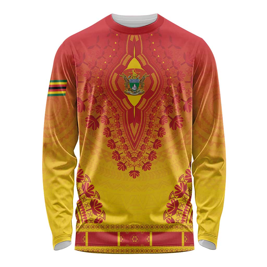 Personalized Zimbabwe African Dashiki Long Sleeve Shirt - Wonder Print Shop