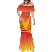 Personalized Zimbabwe African Dashiki Mermaid Dress - Wonder Print Shop