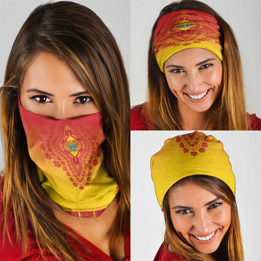Zimbabwe African Dashiki Neck Gaiter - Wonder Print Shop
