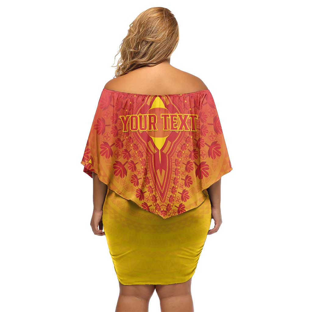 Personalized Zimbabwe African Dashiki Off Shoulder Short Dress - Wonder Print Shop