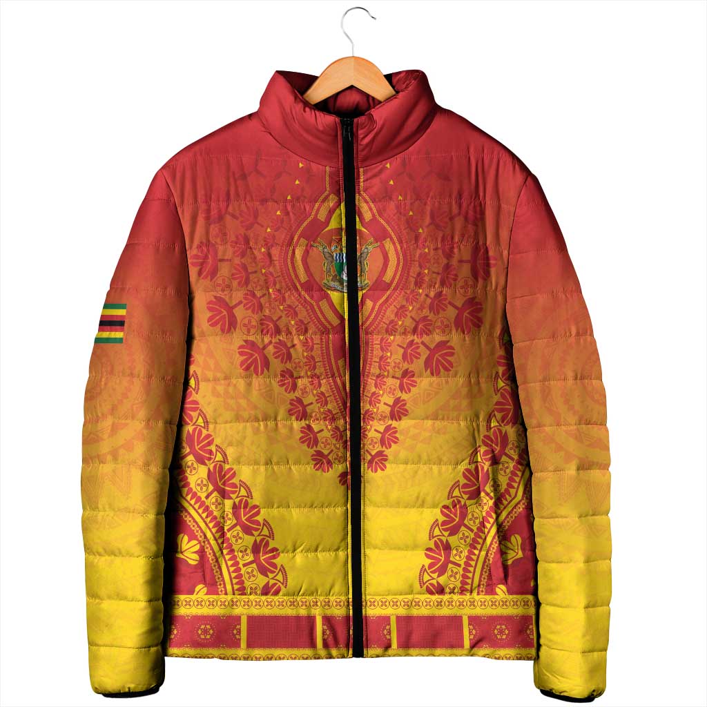 Personalized Zimbabwe African Dashiki Padded Jacket - Wonder Print Shop