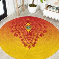 Zimbabwe African Dashiki Round Carpet - Wonder Print Shop