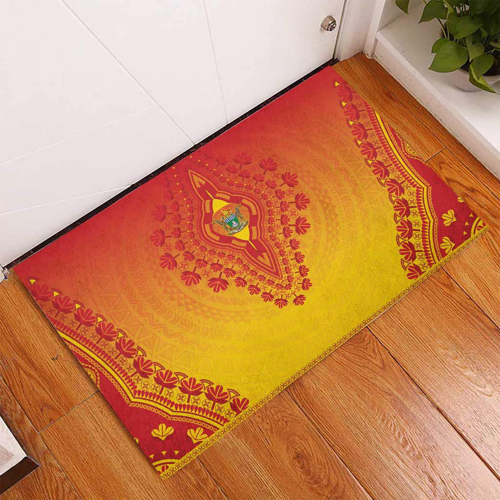 Zimbabwe African Dashiki Rubber Doormat - Wonder Print Shop