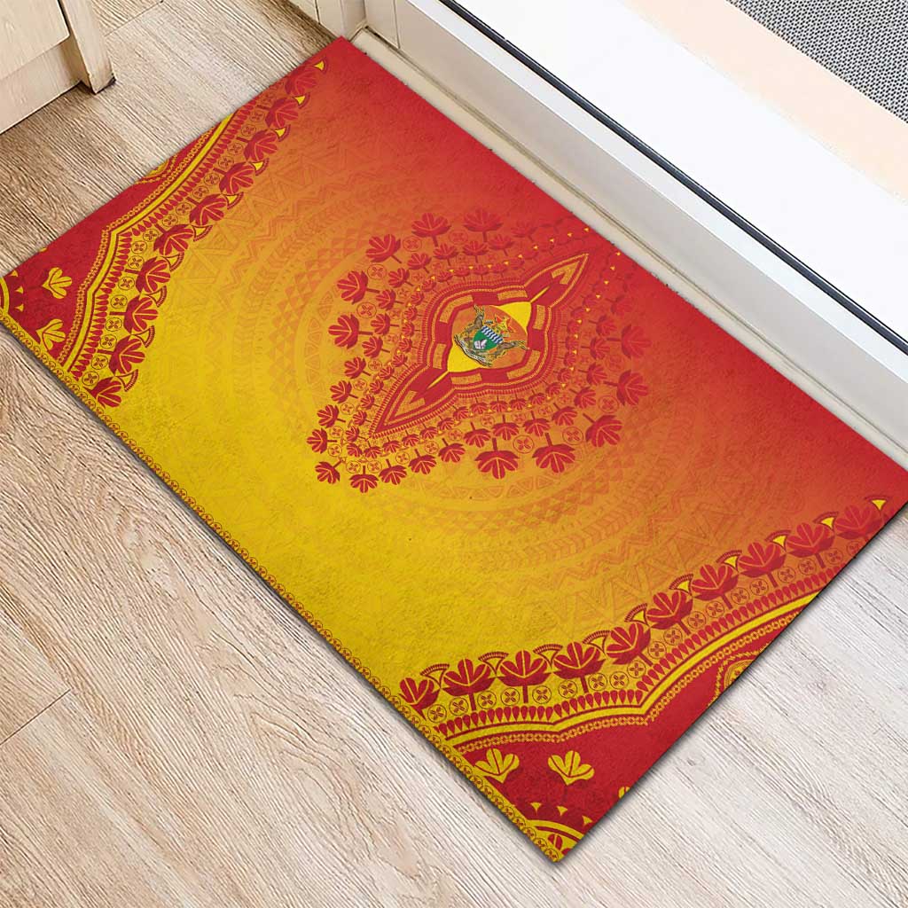 Zimbabwe African Dashiki Rubber Doormat - Wonder Print Shop