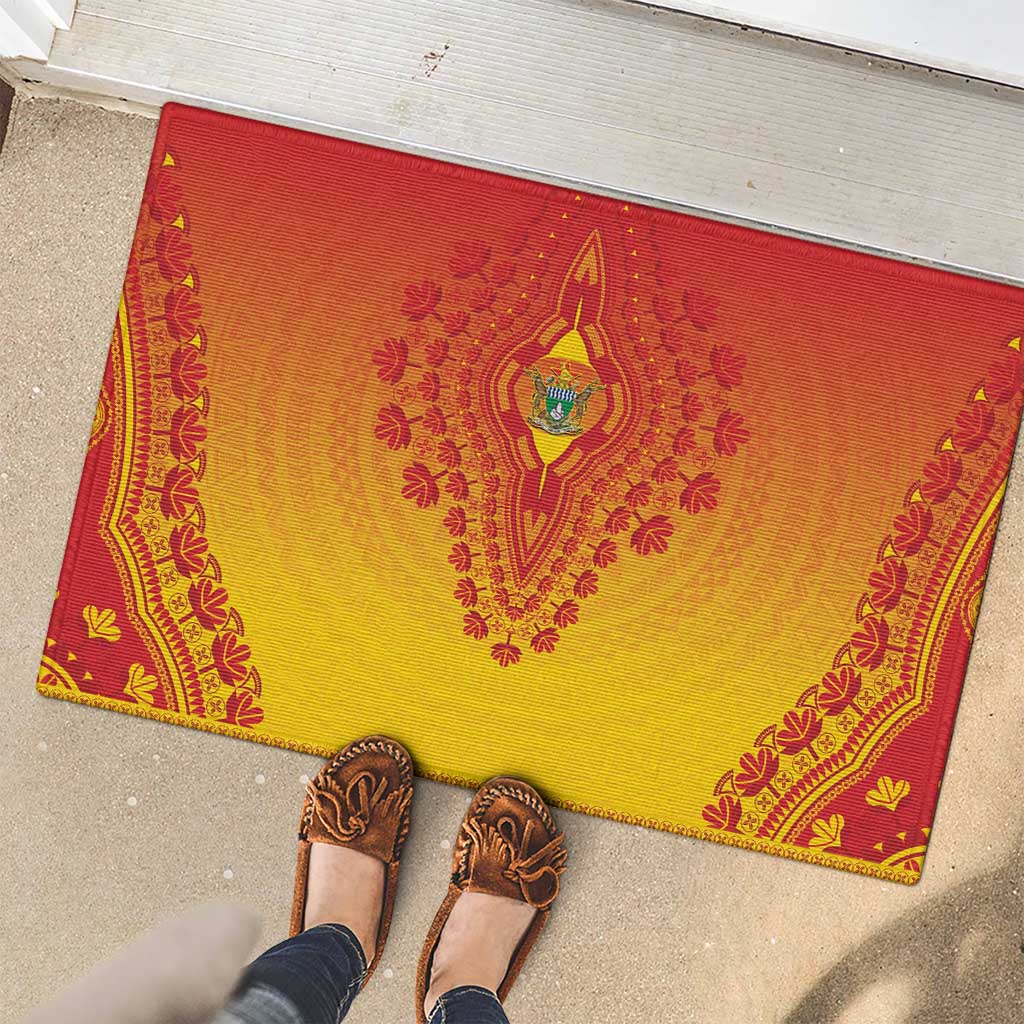 Zimbabwe African Dashiki Rubber Doormat - Wonder Print Shop