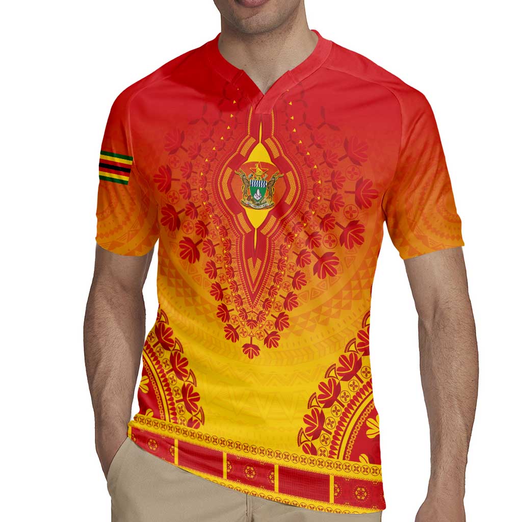Personalized Zimbabwe African Dashiki Rugby Jersey - Wonder Print Shop