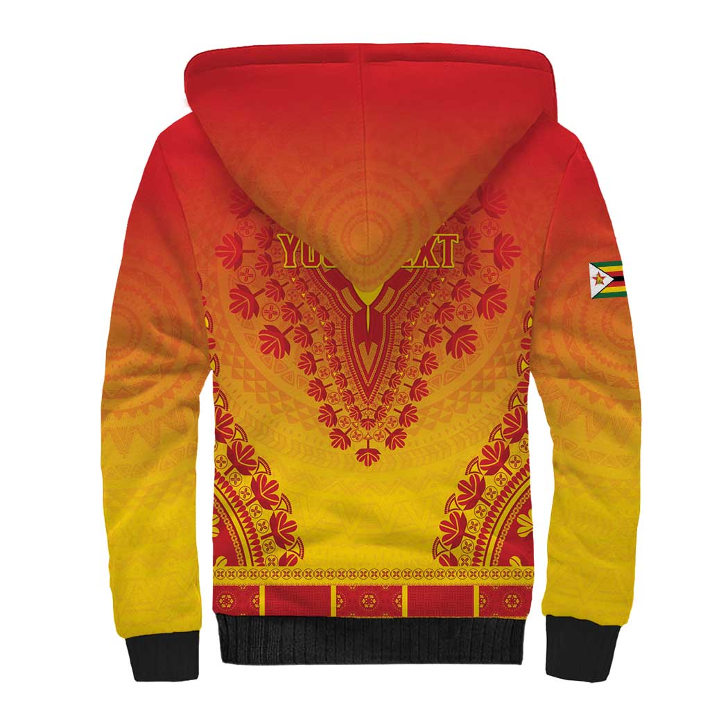 Personalized Zimbabwe African Dashiki Sherpa Hoodie - Wonder Print Shop