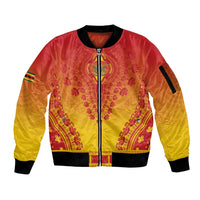 Personalized Zimbabwe African Dashiki Sleeve Zip Bomber Jacket - Wonder Print Shop