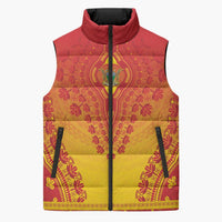 Personalized Zimbabwe African Dashiki Sleeveless Puffer Jacket - Wonder Print Shop