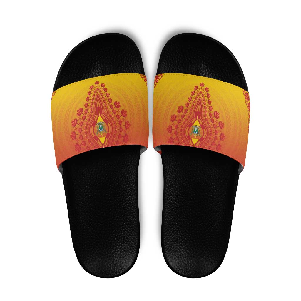 Zimbabwe African Dashiki Slide Sandals - Wonder Print Shop