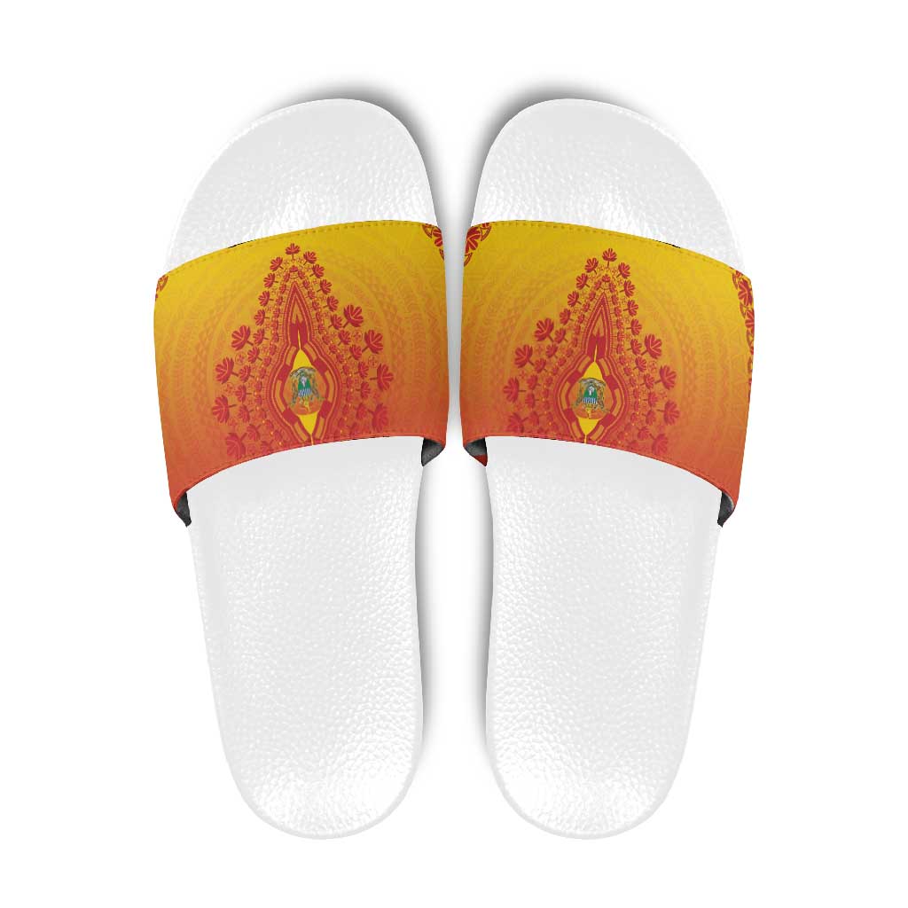 Zimbabwe African Dashiki Slide Sandals - Wonder Print Shop