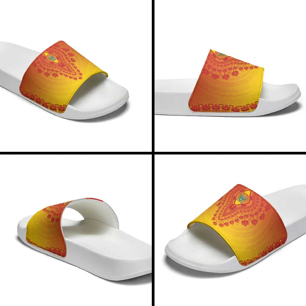 Zimbabwe African Dashiki Slide Sandals - Wonder Print Shop