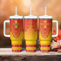 Personalized Zimbabwe African Dashiki Tumbler With Handle - Wonder Print Shop