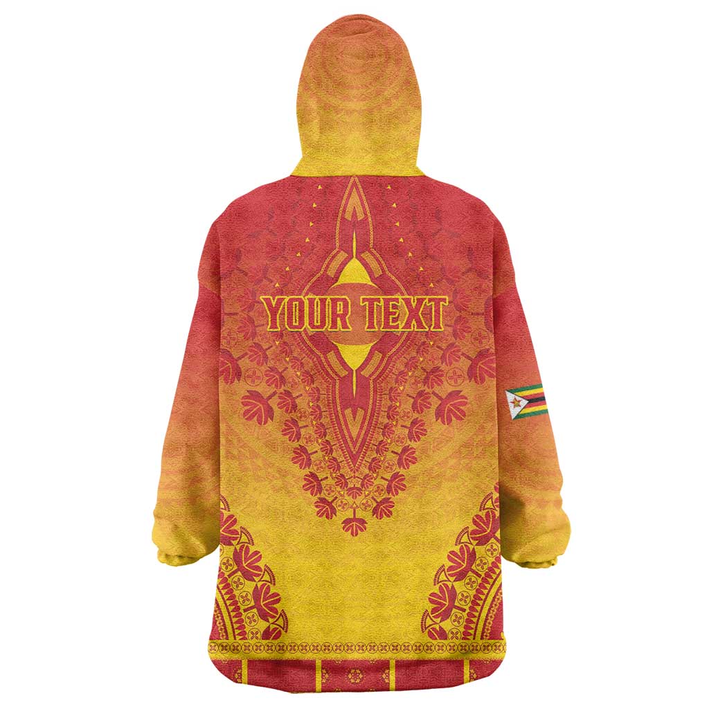 Personalized Zimbabwe African Dashiki Wearable Blanket Hoodie - Wonder Print Shop