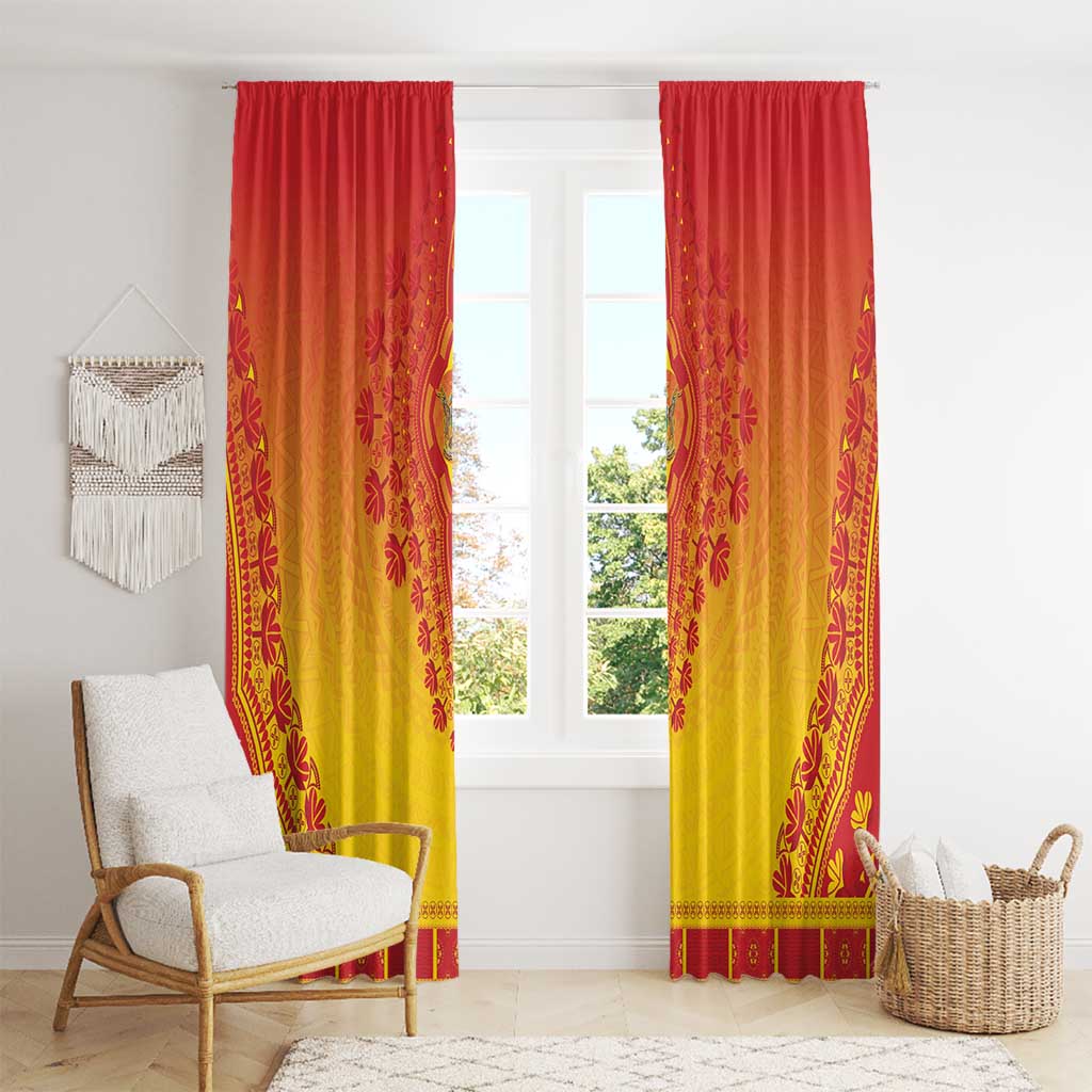 Zimbabwe African Dashiki Window Curtain - Wonder Print Shop