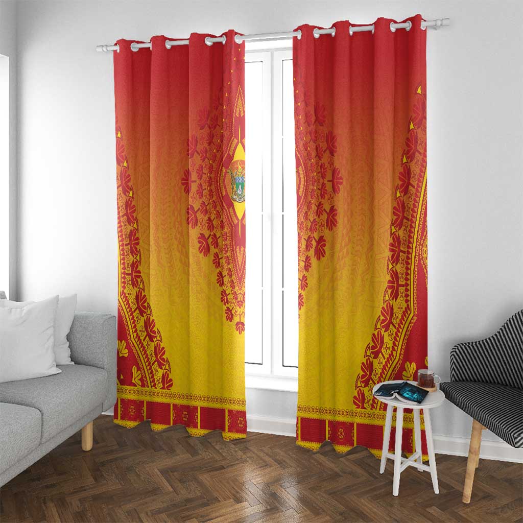 Zimbabwe African Dashiki Window Curtain - Wonder Print Shop