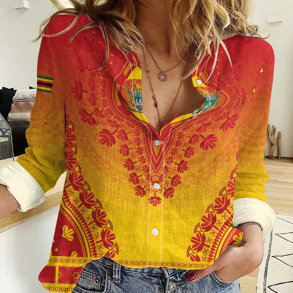 Personalized Zimbabwe African Dashiki Women Casual Shirt - Wonder Print Shop