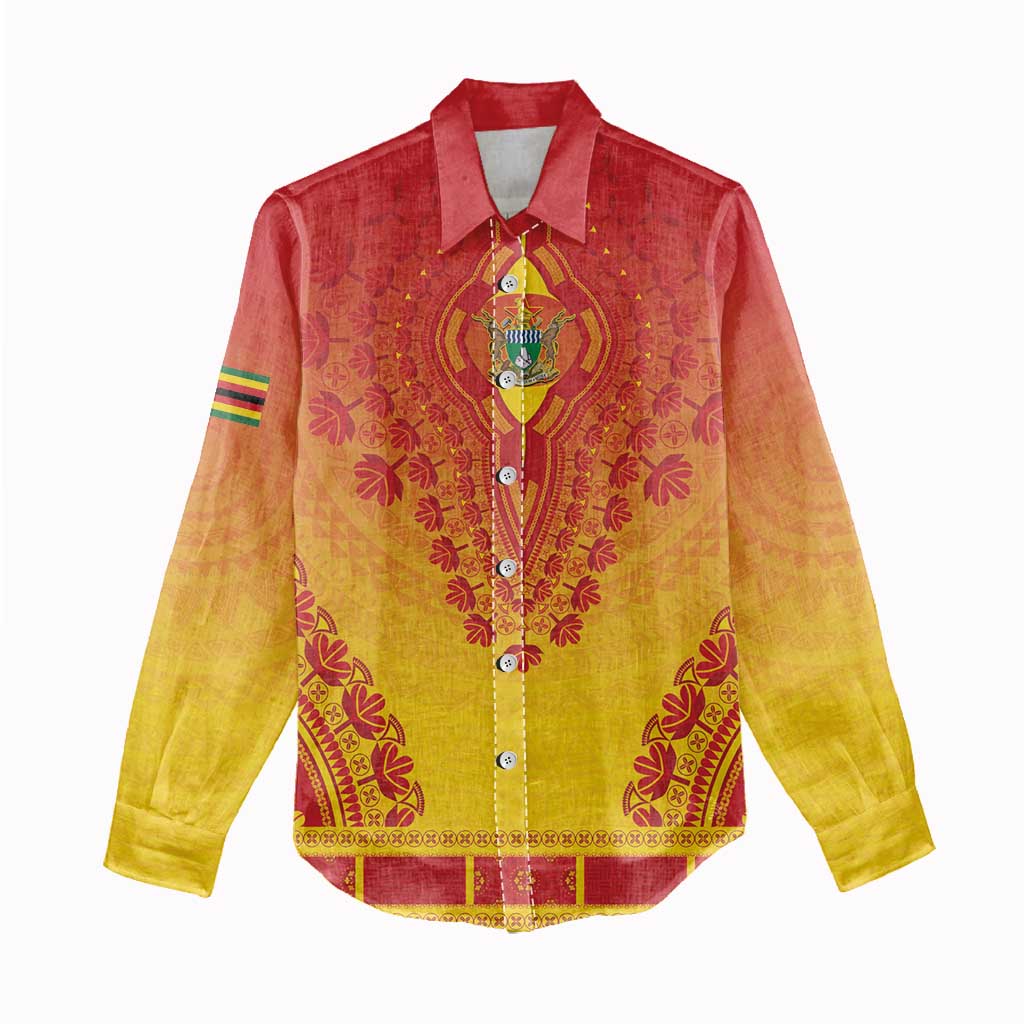 Personalized Zimbabwe African Dashiki Women Casual Shirt - Wonder Print Shop