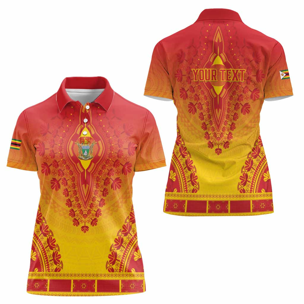 Personalized Zimbabwe African Dashiki Women Polo Shirt - Wonder Print Shop