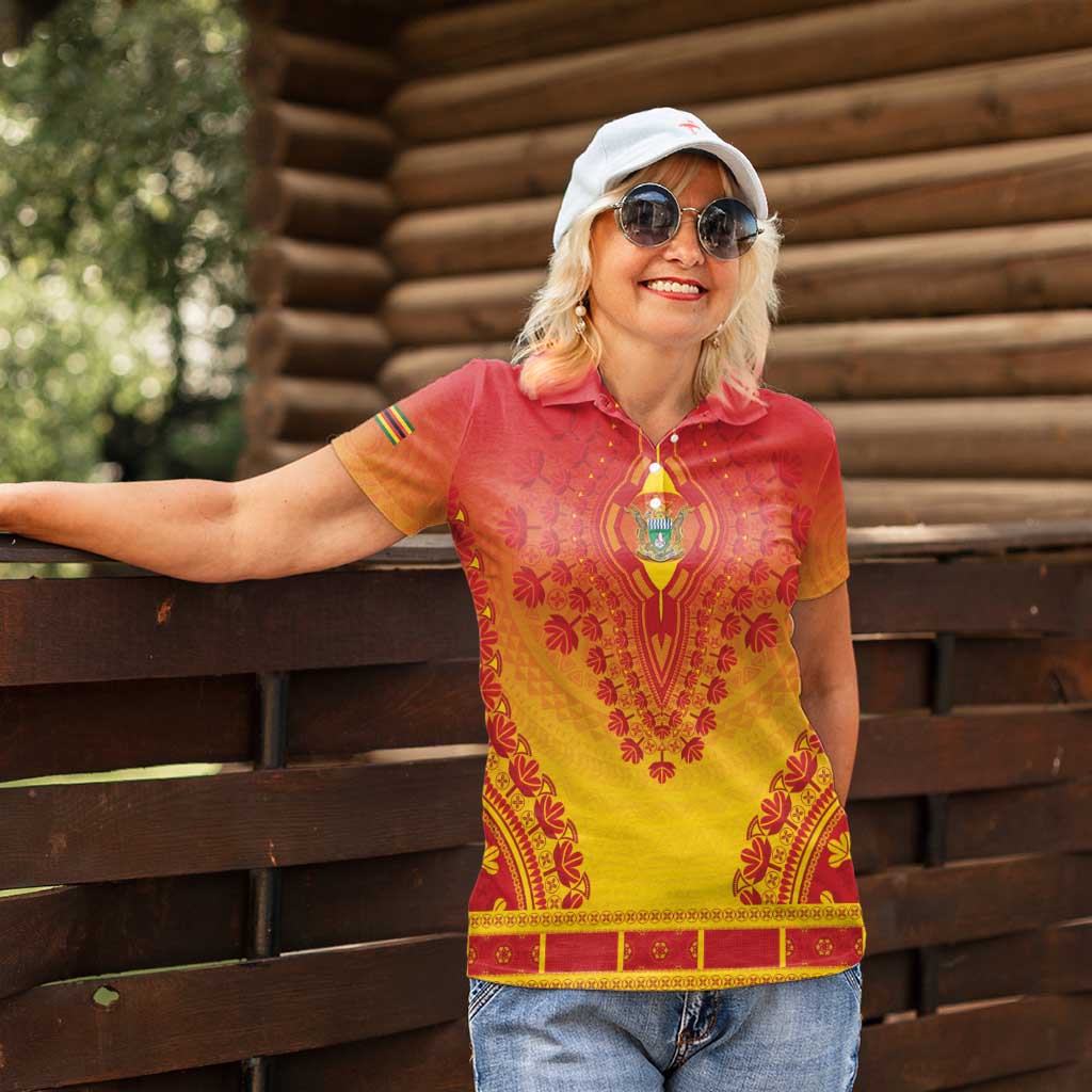 Personalized Zimbabwe African Dashiki Women Polo Shirt - Wonder Print Shop