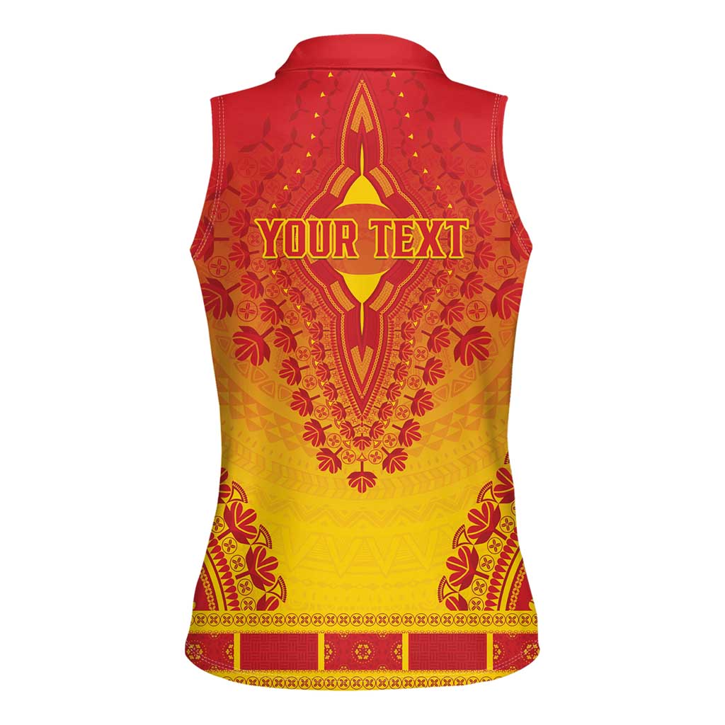 Personalized Zimbabwe African Dashiki Women Sleeveless Polo Shirt - Wonder Print Shop